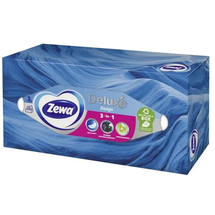 Zewa Deluxe Design Носни кърпи 3 пласта х 90 бр