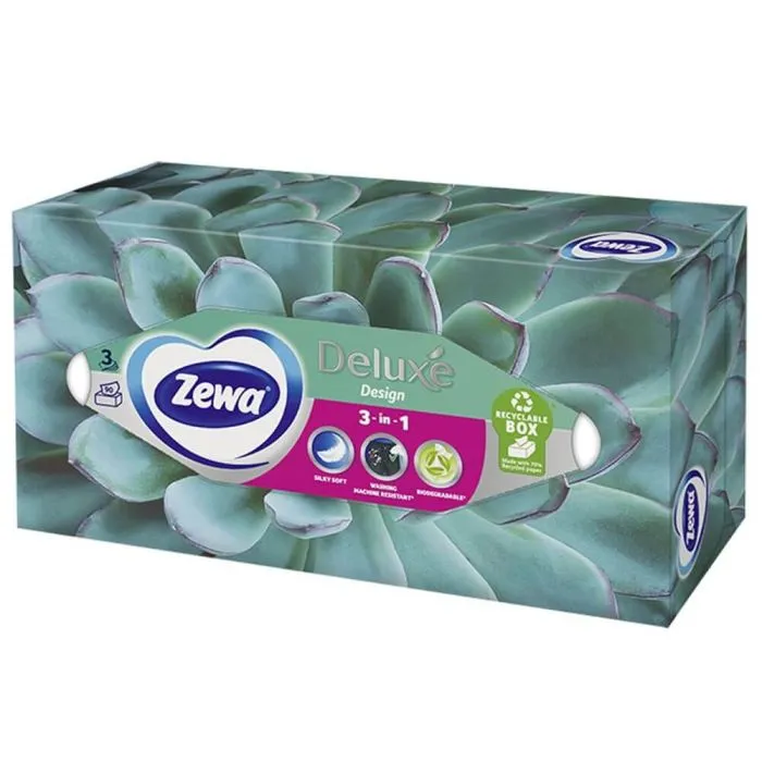 Zewa Deluxe Design Носни кърпи 3 пласта х 90 бр