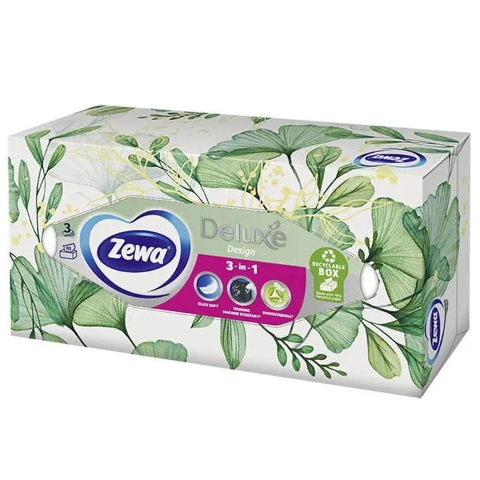 Zewa Deluxe Design Носни кърпи 3 пласта х 90 бр