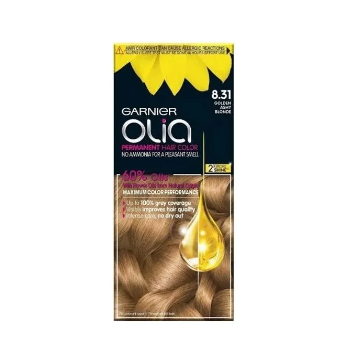 Garnier Olia Трайна безамонячна боя за коса, 8.31 Golden Ashy Blonde