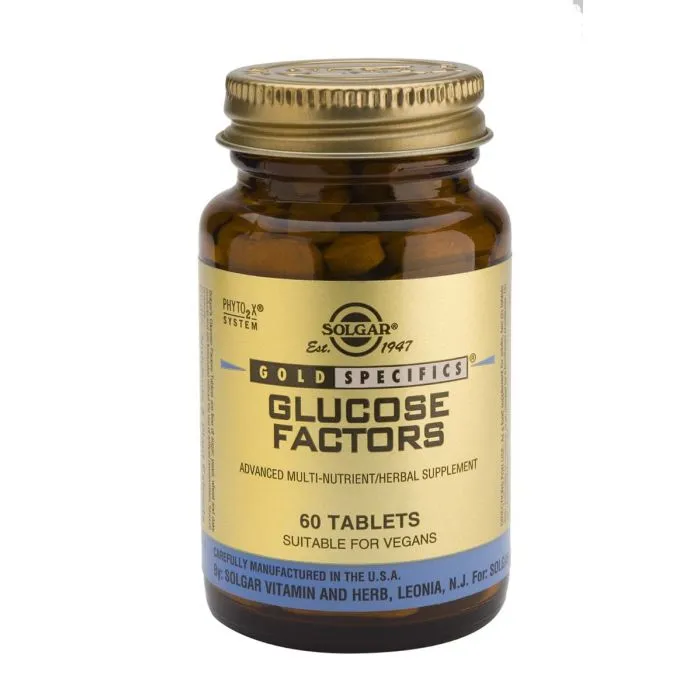 Solgar Glucose Factors Глюкозни фактори при висока кръвна захар х60 таблетки