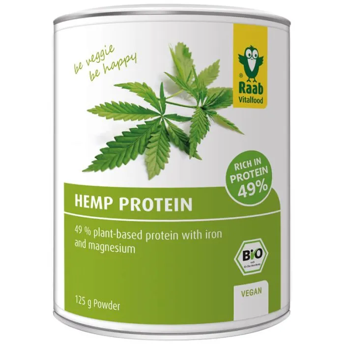 Био конопен протеин на прах 125 грама Raab Vitalfood