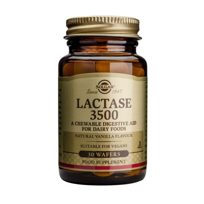 Solgar Lactase 3500 при лактозна непоносимост х30 дъвчащи таблетки