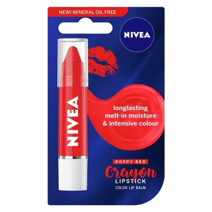 Nivea Crayon Балсам за устни с червен цвят 3 гр