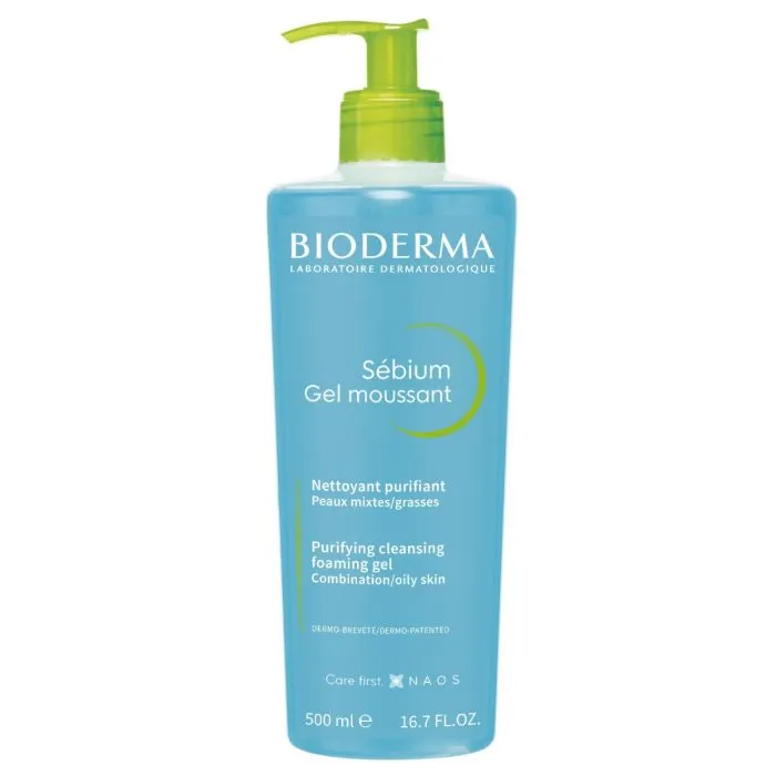 Bioderma Sebium Измиващ гел за комбинирана и мазна кожа 500 мл