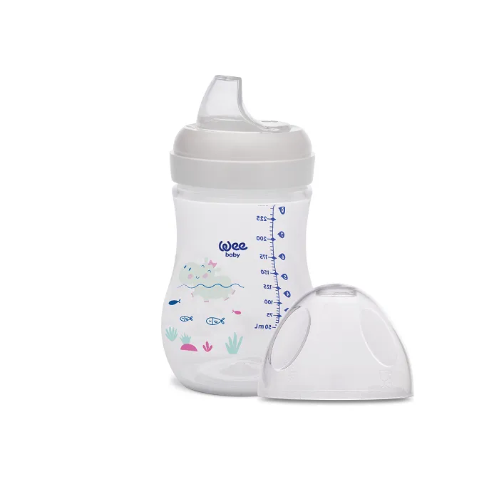 WEE BABY Natural Преходна чаша с неразливащ връх 6+М 250 мл