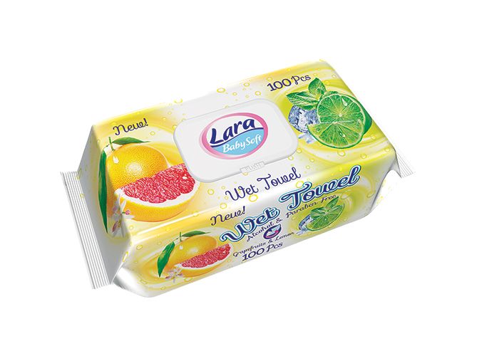 Lara Soft Мокри кърпи с екстракт от цитруси х100 бр