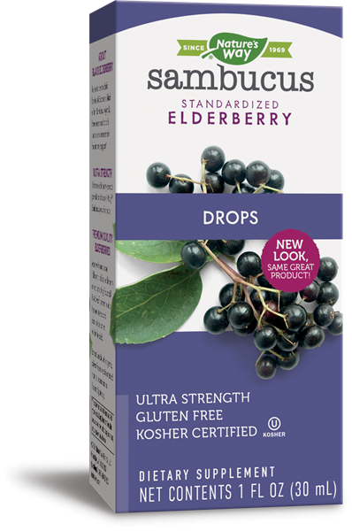Nature's Way Sambucus Drops Капки концентрат с Черен бъз при грип и настинка 30 мл