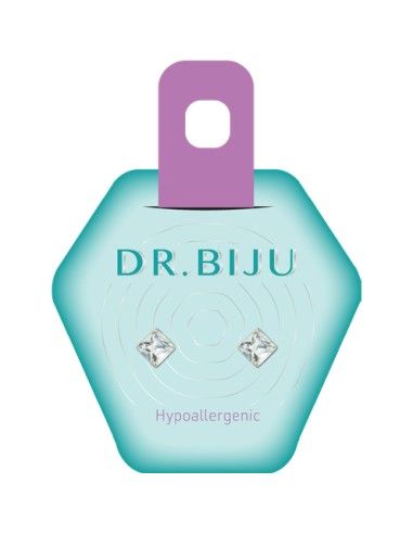 Dr. Biju Square Crystal Хипоалергенни медицински обеци DSQ60C001