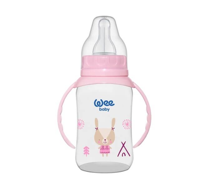WEE BABY Classic PP Шише за хранене с дръжки 150 мл