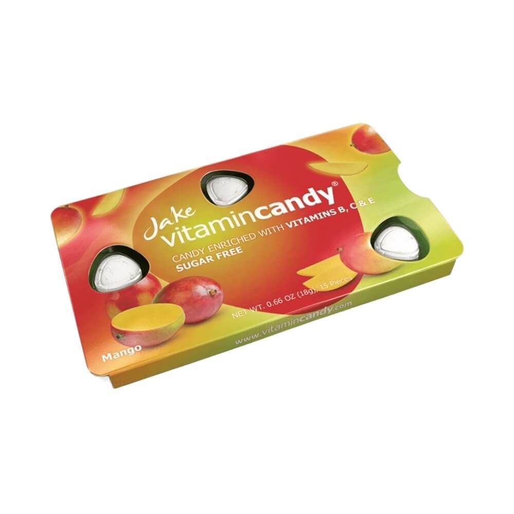 Jake Vitamincandy Бонбони манго с витамин B, C, E без захар х 15 бр