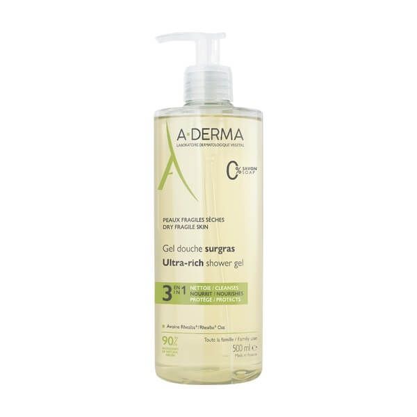 A-Derma Свръхбогат душ гел 3 в 1 500 мл