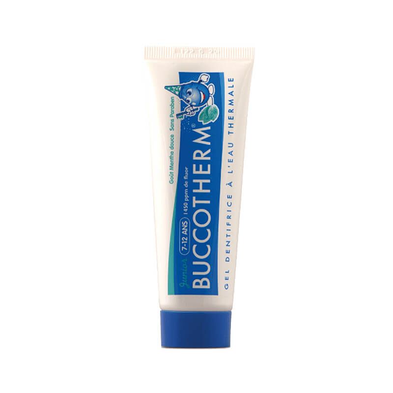 BUCCOTHERM Junior Детски гел за зъби от 7-12 г с аромат на мента 50 мл