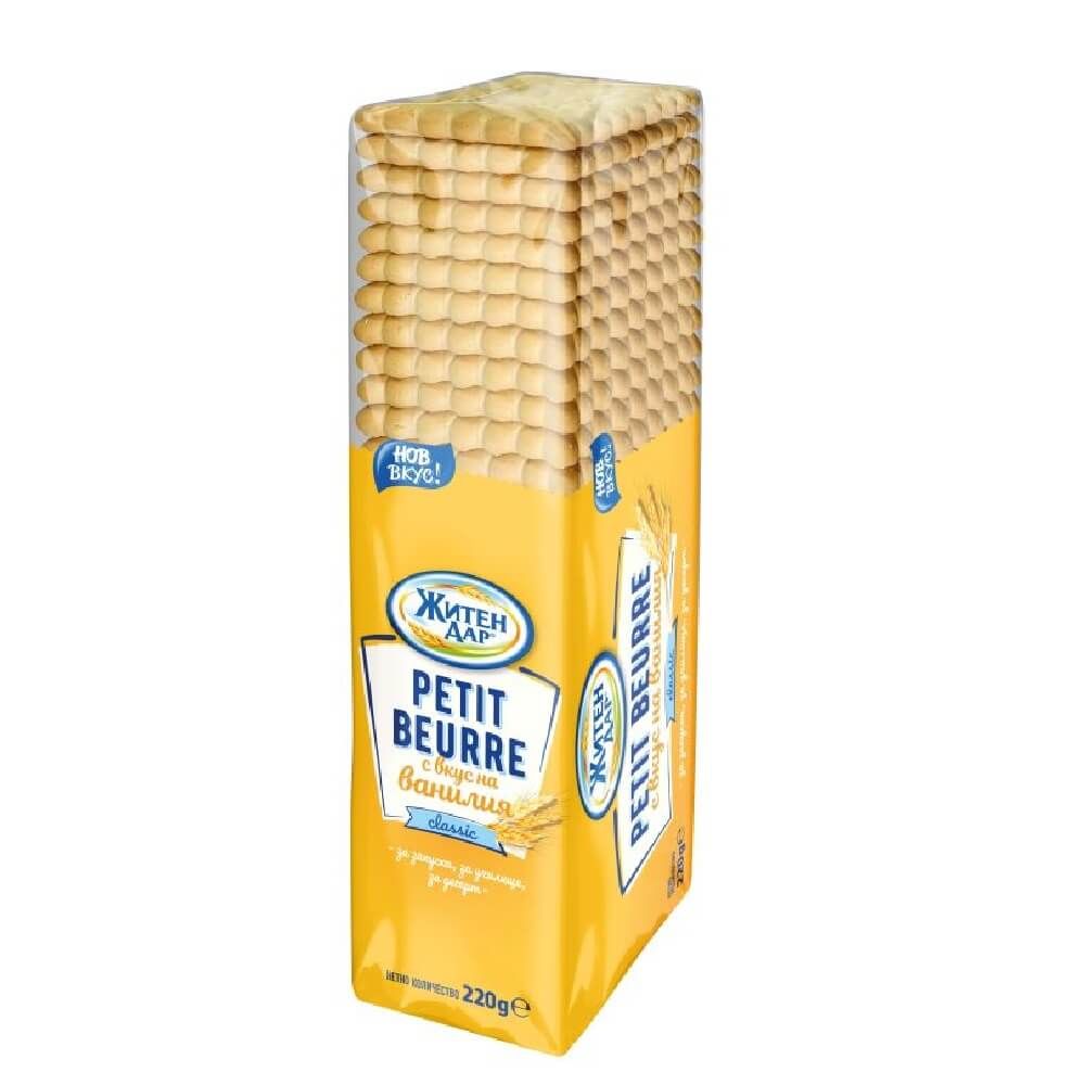 Житен дар Бисквити Petit Beurre Ванилия 220 гр