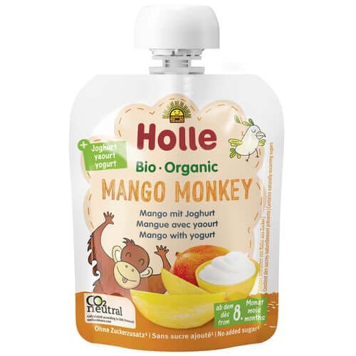 Holle Био пауч манго с йогурт 8М+ 85 гр