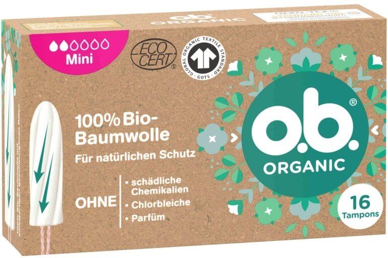 O.B. Organic Mini Дамски тампони от органичен памук х 16 бр