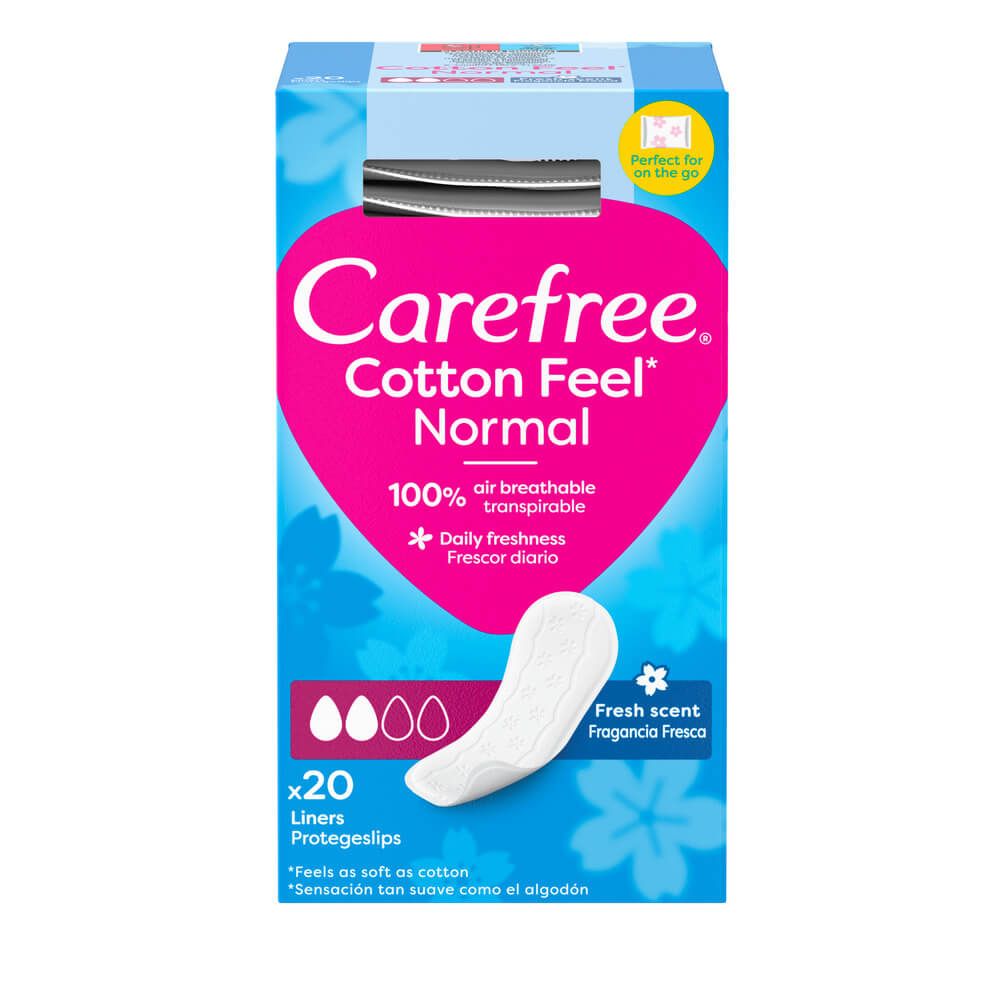 Carefree Cotton Feel Normal Fresh Ежедневни дамски превръзки индивидуално опаковaни х 20 бр