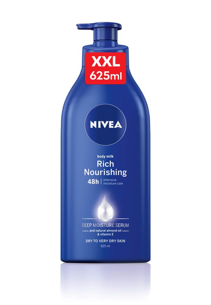 Nivea Rich Nourishing Подхранващо мляко за тяло за суха и много суха кожа 625 мл