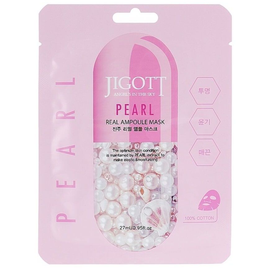 Jigott Pearl Шийт маска за лице с перли 27 мл