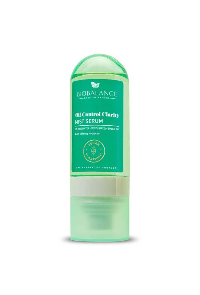 BioBalance Oil Control Clarity Серум мист за лице с матча и спирулина 80 мл