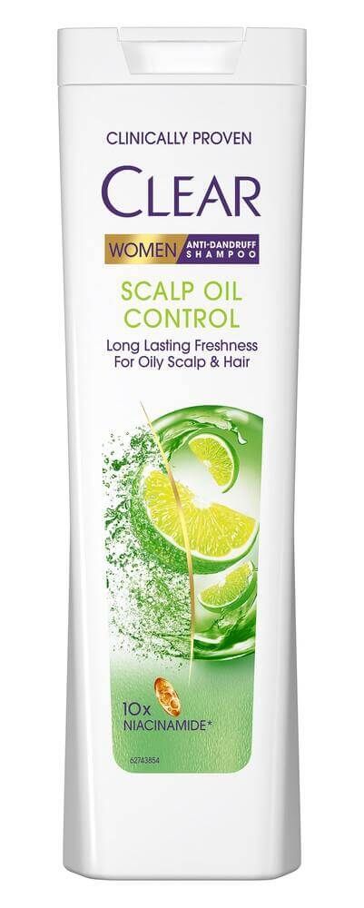Clear Women Scalp Oil Control Шампоан против пърхот за мазна коса с лимон и ниацинамид 225 мл