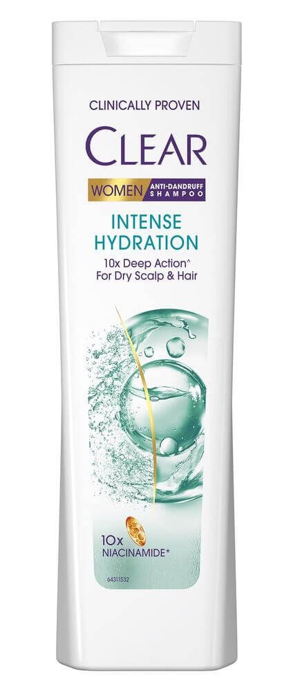 Clear Women Intense Hydration Интензивен хидратиращ шампоан против пърхот за жени 225 мл