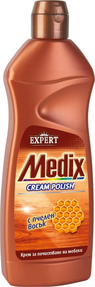Medix Expert Cream Polish Препарат за почистване на мебели и дърво с пчелен восък 500 мл
