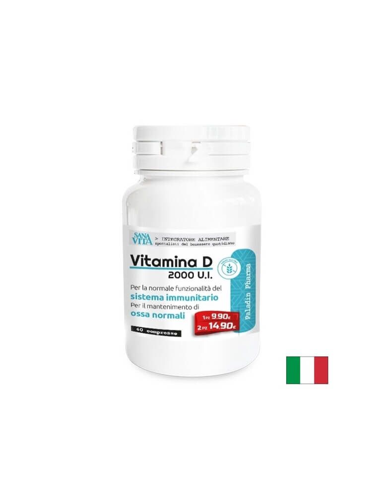 Sanavita Vitamin D3 За здрави кости, имунитет и мускули 2000 IU х 60 таблетки