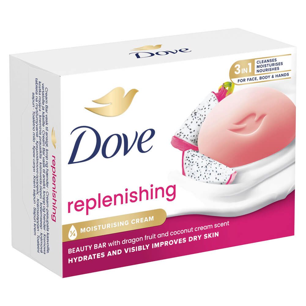 Dove Replenishing Крем-сапун за ръце, лице и тяло с драконов плод 90 г