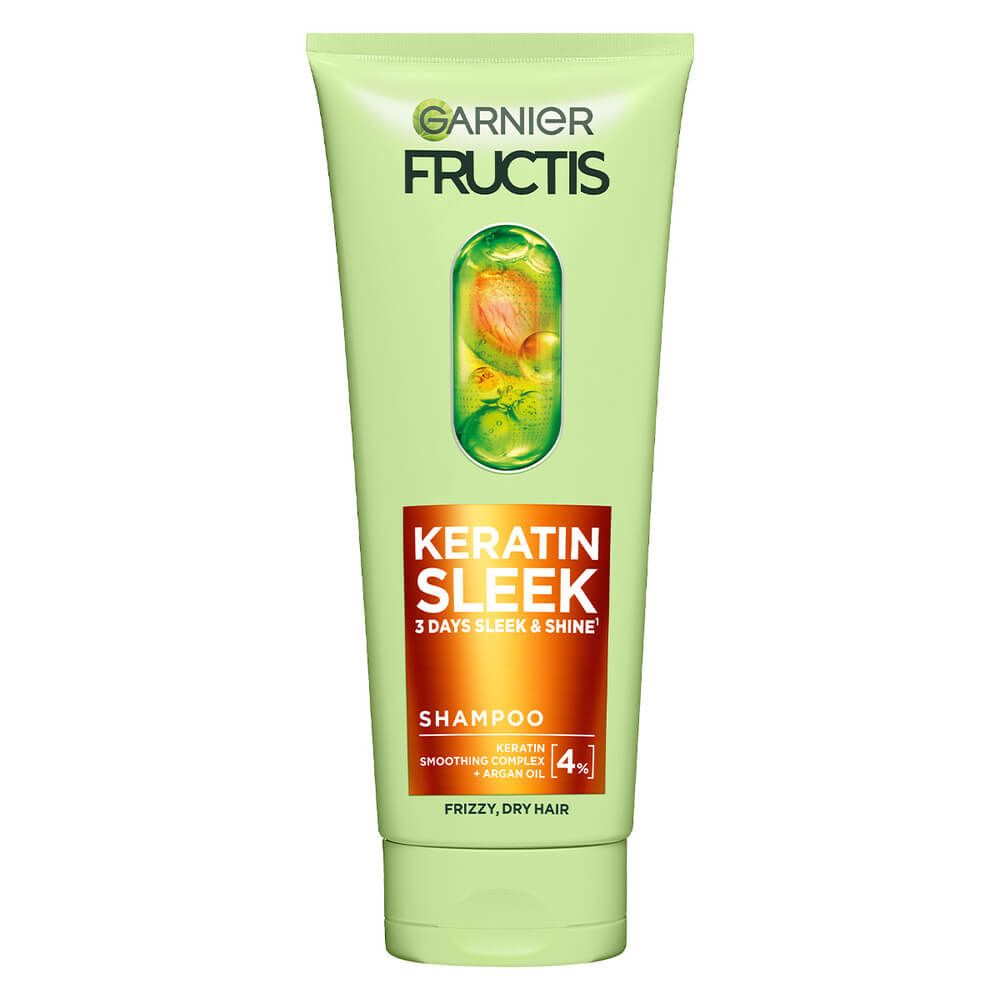 Fructis Fructis Keratin Sleek Шампоан за суха и непокорна коса 200 мл