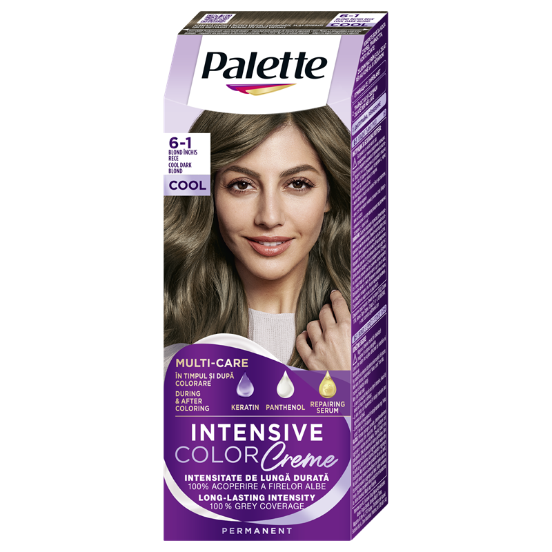 Palette Intensive Color Creme Дълготрайна крем боя за коса 6-1 Cool Dark Blond