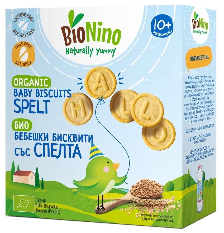 BioNino Био бебешки бисквити със спелта 10М+ 100 г
