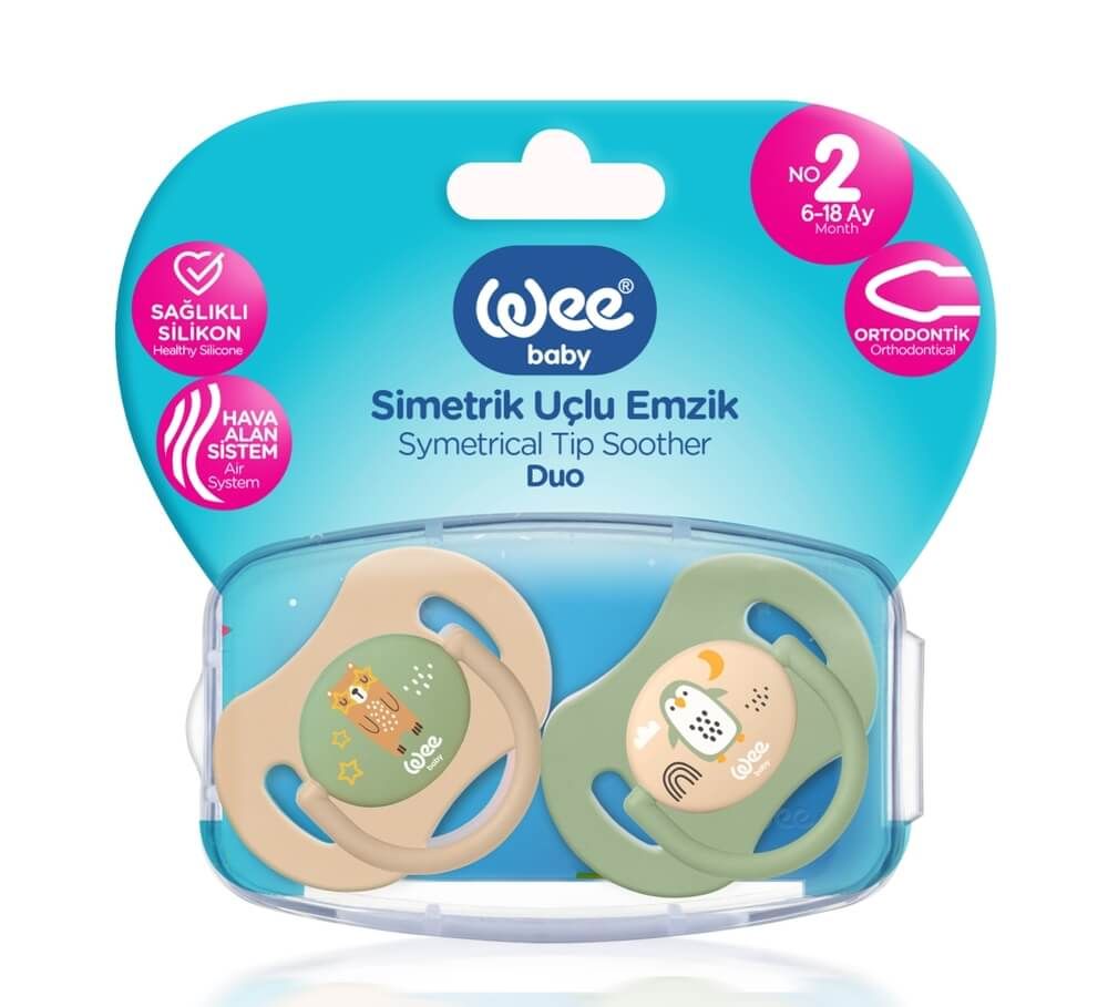 WEE BABY Duo Ортодонтската залъгалка 6-18М х 2 броя
