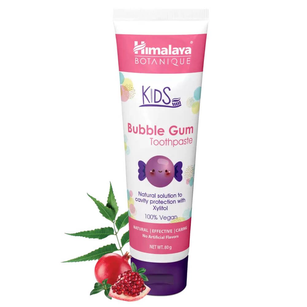 Himalaya Kids Детска паста за зъби без флуорид с вкус на дъвка 80 г