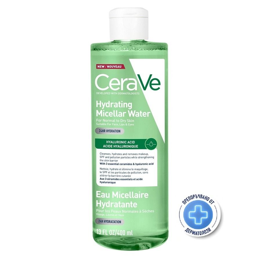 CeraVe Хидратираща мицеларна вода за нормална до суха кожа 400 мл