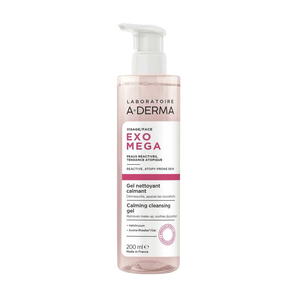 A-Derma Exomega Успокояващ и почистващ гел за лице 200 мл