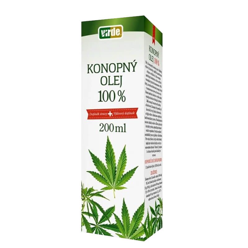 Virde Konopny 100% Студено пресовано масло от конопено семе + витамин Е 100 мг 200 мл