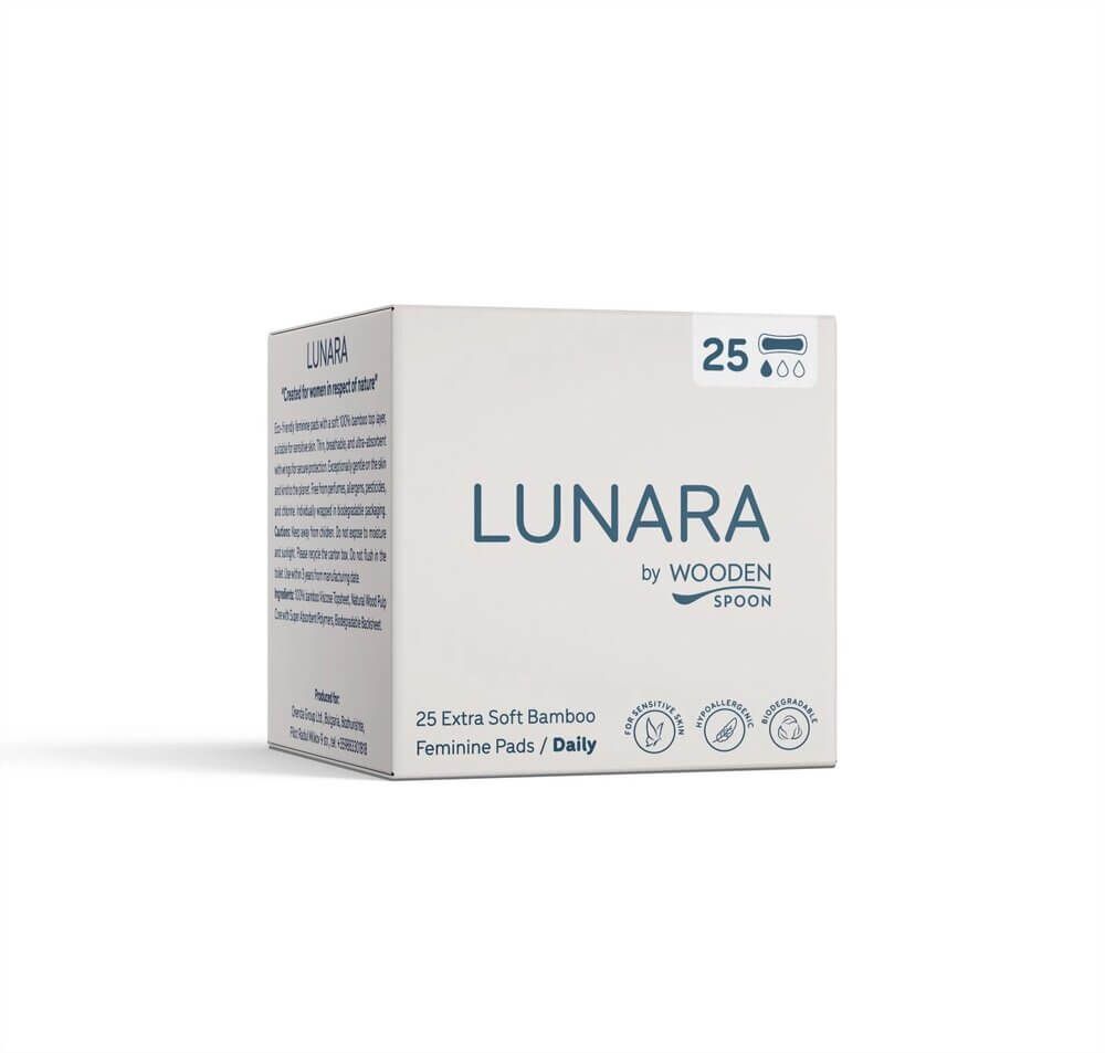 Wooden Spoon Lunara WS Дамски превръзки бамбукови ежедневни х 25 бр