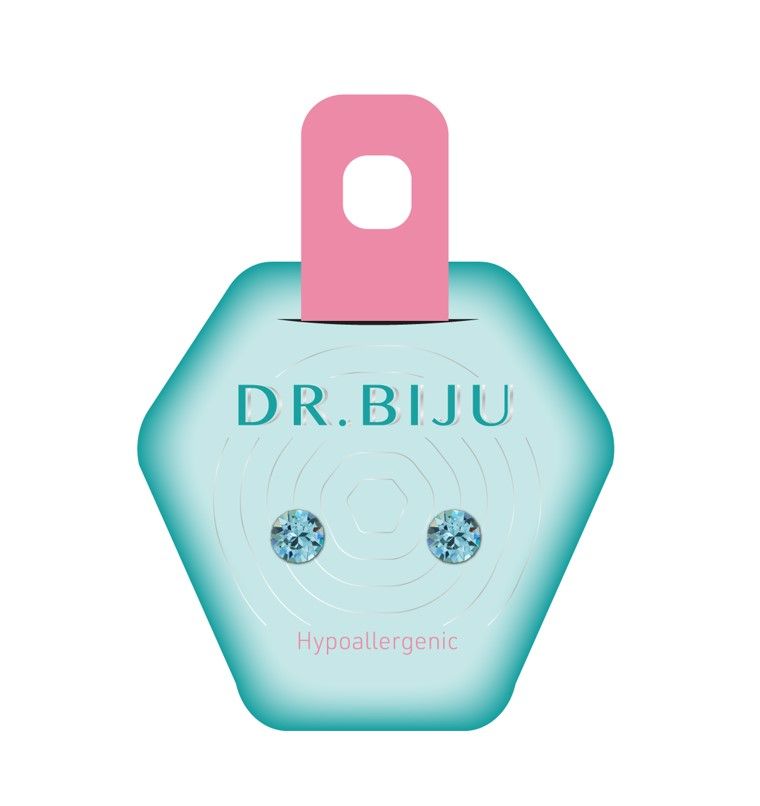 Dr. Biju Hypoallergenic AQUAMARINE Хипоалергенни обеци с аквамарини DXI53C202