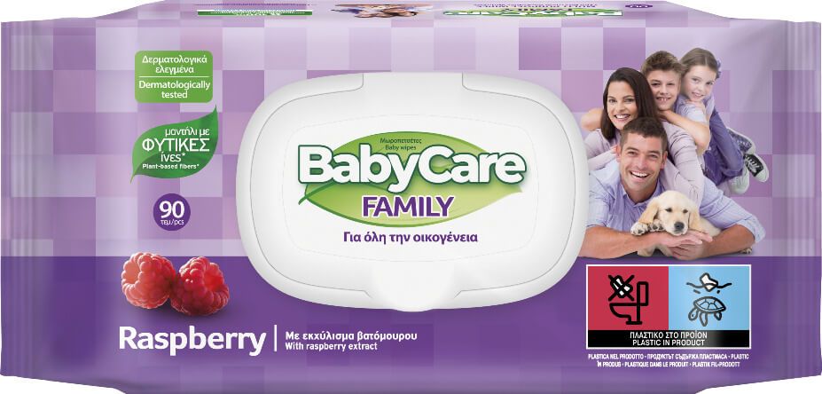 BabyCare Family Raspberry Мокри кърпи х 90 бр