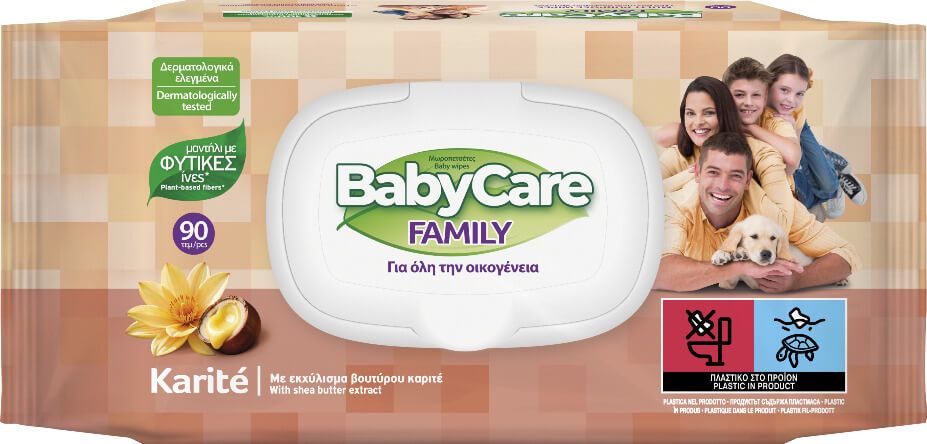 BabyCare Family Karité Мокри кърпи х 90 бр