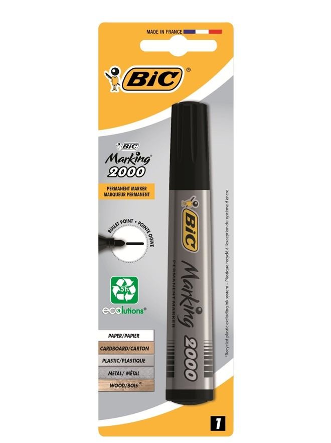 BIC Перманентен маркер - черен