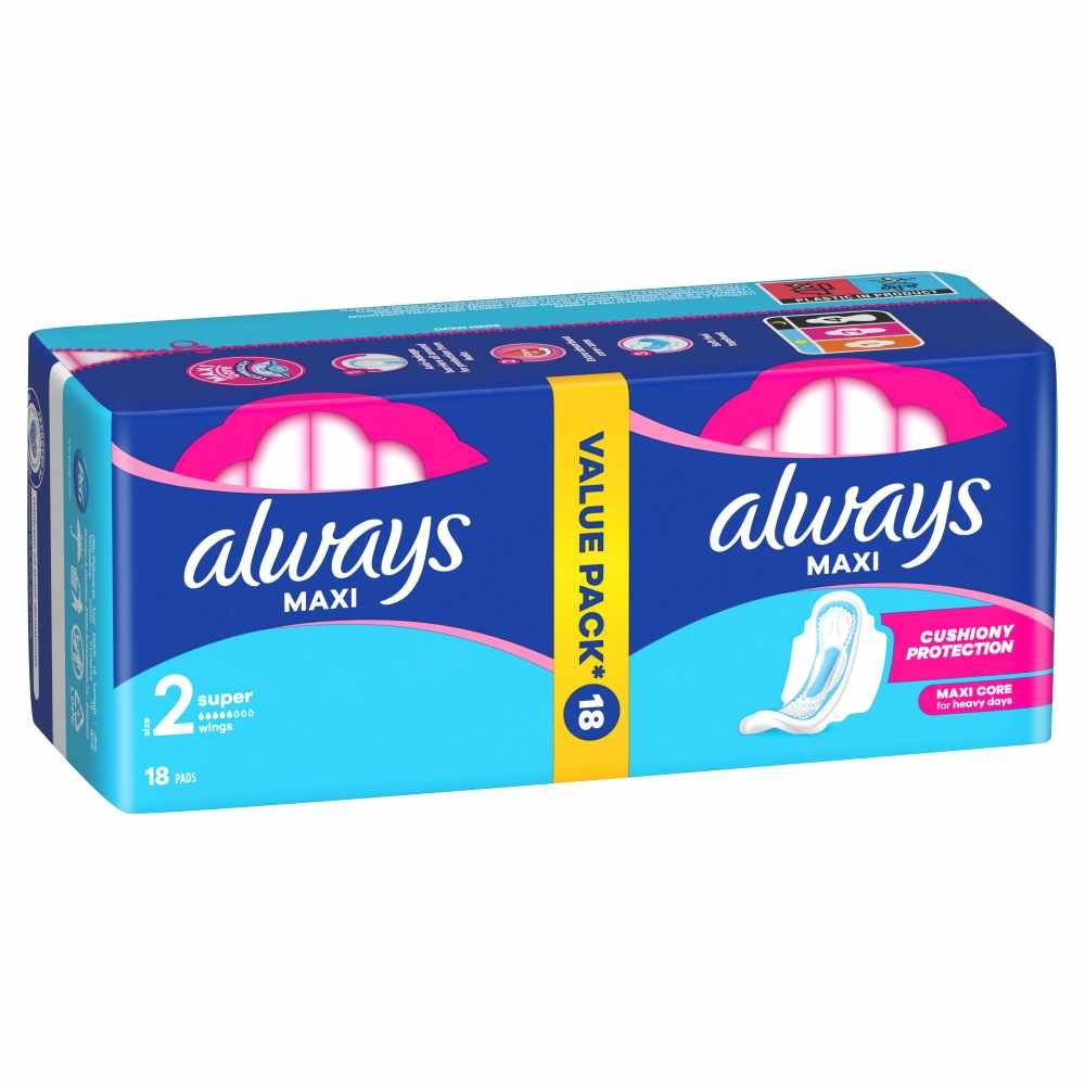 Always Maxi Duo Normal Дамски превръзки Размер 2 х 18 бр.