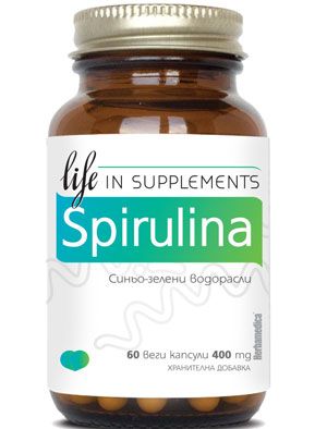 Herbamedica Spirulina Спирулина за имунната и сърдечно–съдовата система 400 мг х 60 капсули