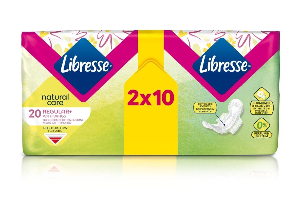 Libresse Natural Care Regular+ Дамски превръзки x 20 бр.