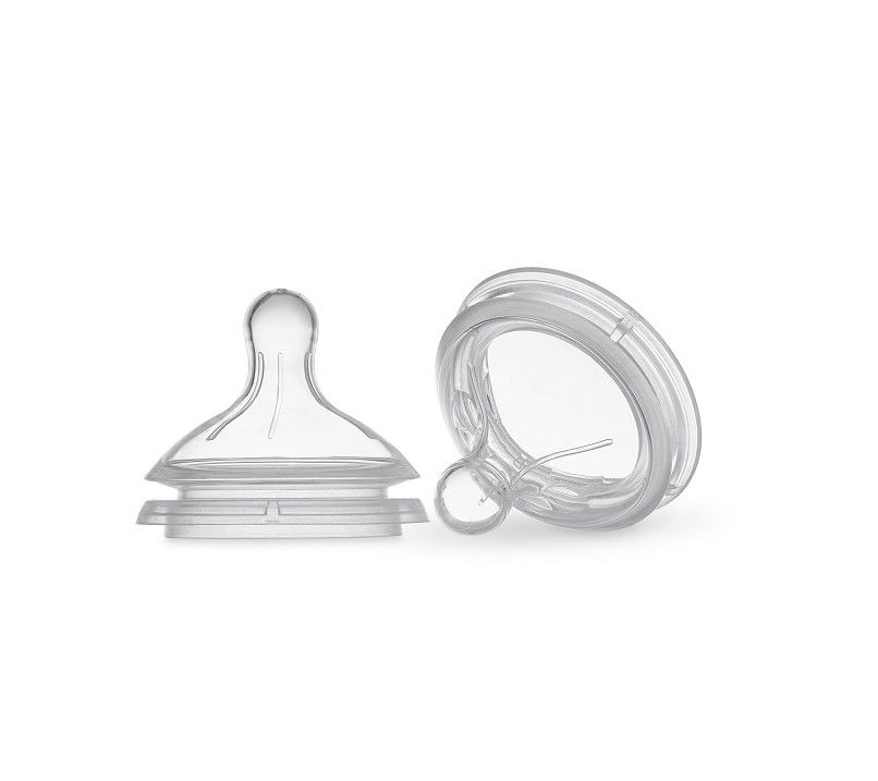 WEE BABY Natural Силиконов биберон за шише №2 6-18М 2 бр