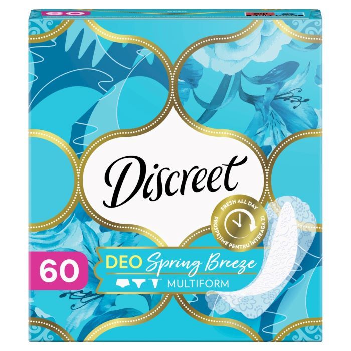 Discreet Deo Spring Breeze Ежедневни дамски превръзки морски бриз 60 бр