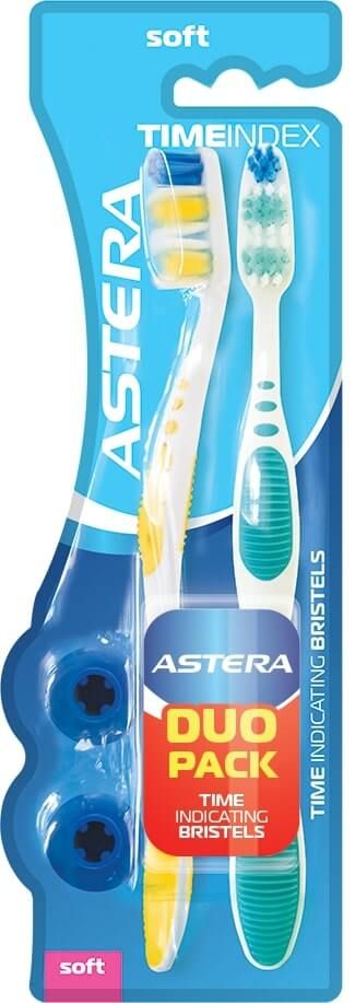 Aster Time Index Medium Четка за зъби 1+1 Комплект