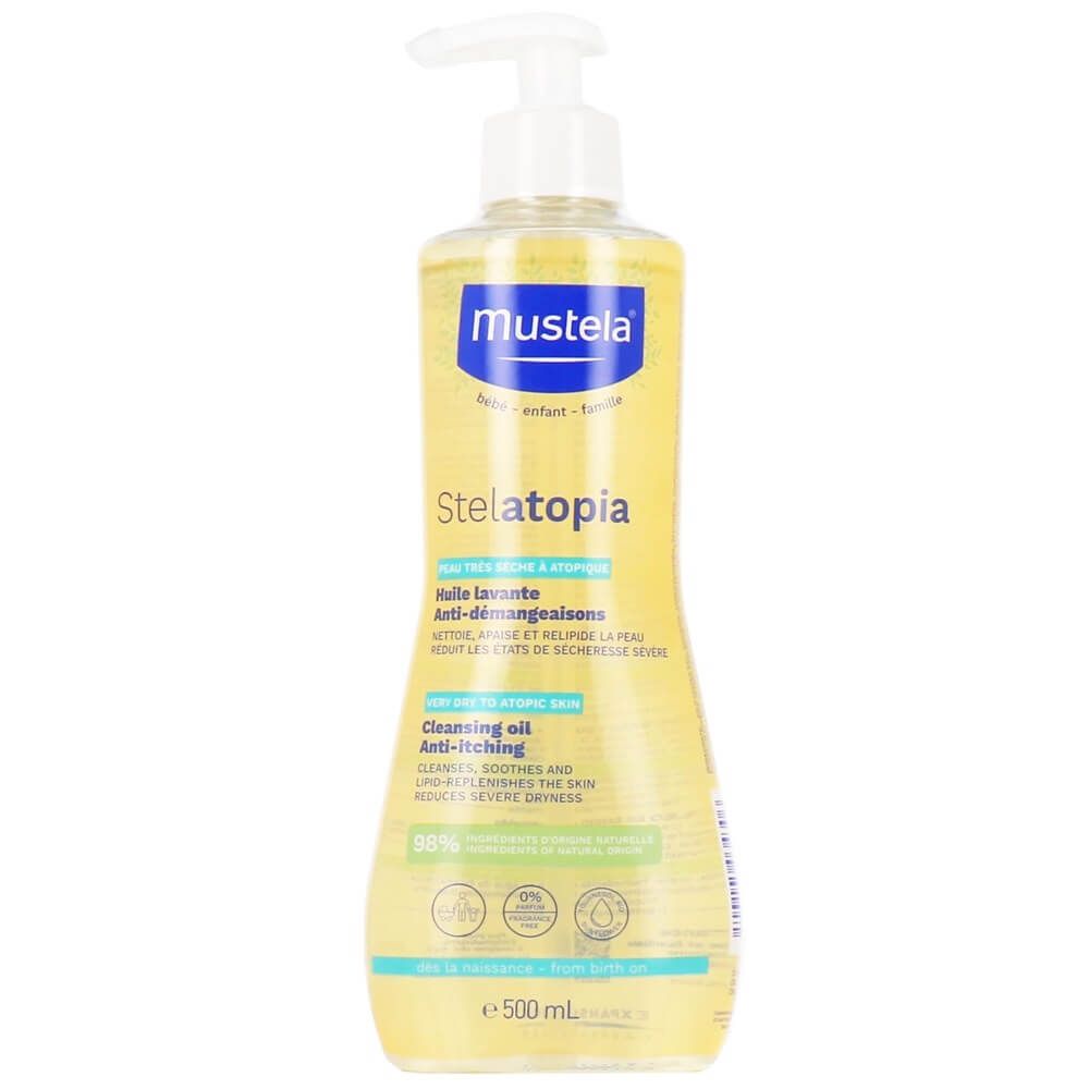Mustela Stelatopia Душ-олио за атопична кожа 500 мл