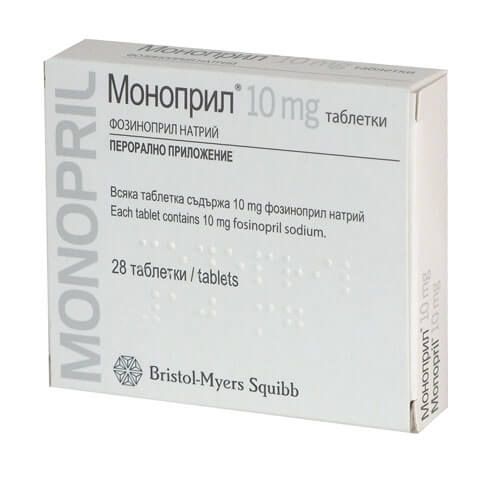 Моноприл 10 мг х 28 таблетки Bristol-Myers Squibb